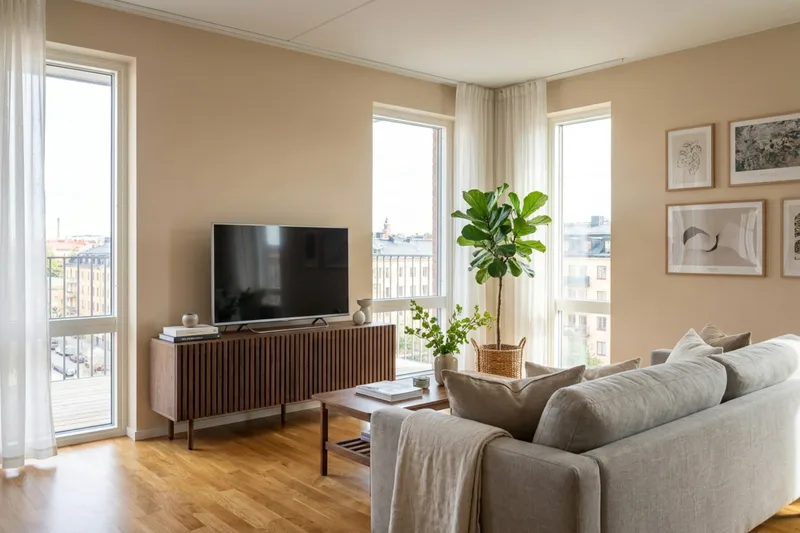 Peyra rimapintainen TV-taso 120 cm - Pähkinä - Huonekalut - TV- & Mediakalusteet - Tv taso & Mediataso
