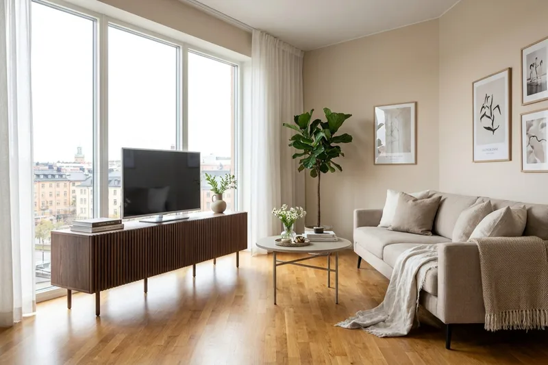 Peyra rimapintainen TV-taso 200 cm - Pähkinä - Huonekalut - TV- & Mediakalusteet - Tv taso & Mediataso