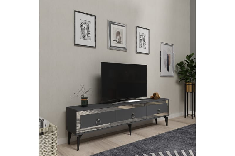 Ponny Tv-taso 180 cm - Antrasiitti/Hopea - Huonekalut - TV- & Mediakalusteet - Tv taso & Mediataso