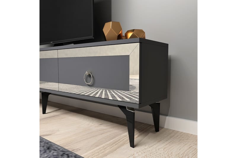 Ponny Tv-taso 180 cm - Antrasiitti/Hopea - Huonekalut - TV- & Mediakalusteet - Tv taso & Mediataso