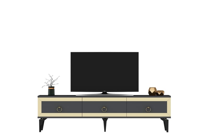 Ponny Tv-taso 180 cm - Antrasiitti/Kulta - Huonekalut - TV- & Mediakalusteet - Tv taso & Mediataso