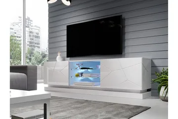 Qiu TV-taso 200 cm - Valkoinen - Huonekalut - TV- & Mediakalusteet - Tv taso & Mediataso