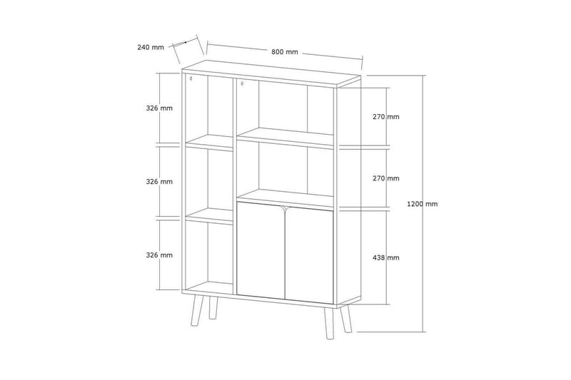 Quorana Kirjahylly 25 cm - Valkoinen - Säilytys - Hylly - Kirjahylly