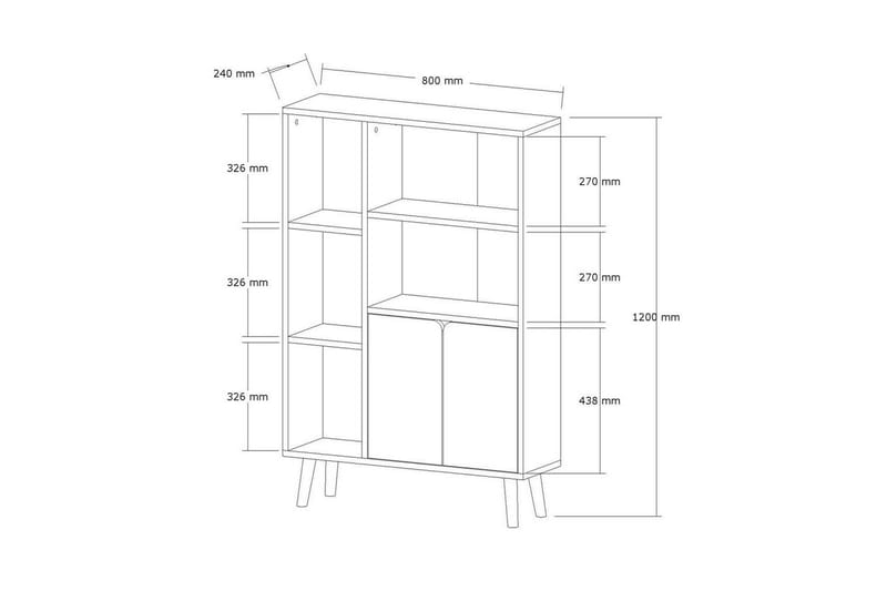 Quorana Kirjahylly 25 cm - Valkoinen - Säilytys - Hylly - Kirjahylly