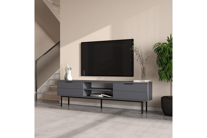 Ranjit TV-taso 180 cm - Antrasiitti - Huonekalut - TV- & Mediakalusteet - Tv taso & Mediataso