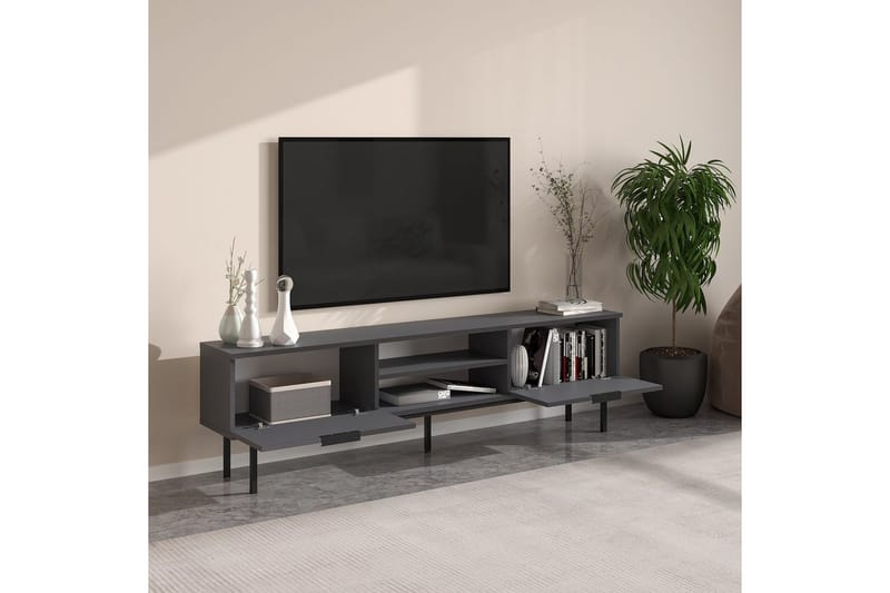 Ranjit TV-taso 180 cm - Antrasiitti - Huonekalut - TV- & Mediakalusteet - Tv taso & Mediataso