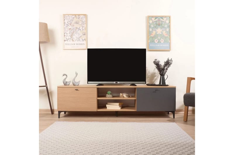 Ranko TV-taso 180 cm - Antrasiitti - Huonekalut - TV- & Mediakalusteet - Tv taso & Mediataso