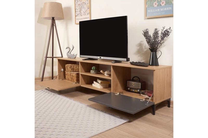 Ranko TV-taso 180 cm - Antrasiitti - Huonekalut - TV- & Mediakalusteet - Tv taso & Mediataso