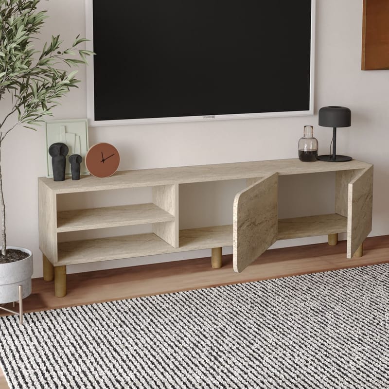 Relento TV-taso 150 cm - travertiini - Huonekalut - TV- & Mediakalusteet - Tv taso & Mediataso