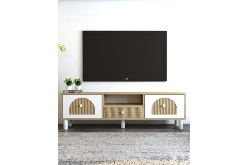 Rion TV-taso 140 cm - Beige - Huonekalut - TV- & Mediakalusteet - Tv taso & Mediataso