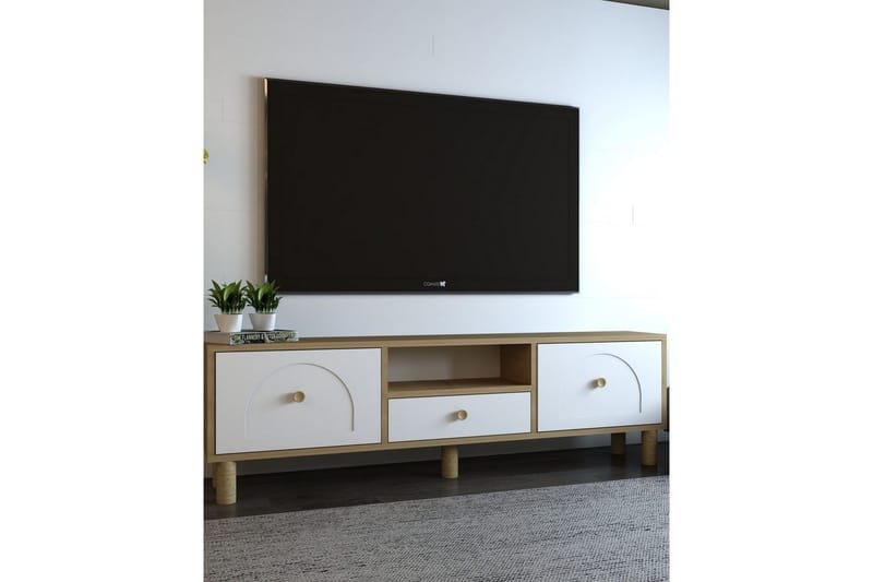 Rion TV-taso 140 cm - Valkoinen - Huonekalut - TV- & Mediakalusteet - Tv taso & Mediataso