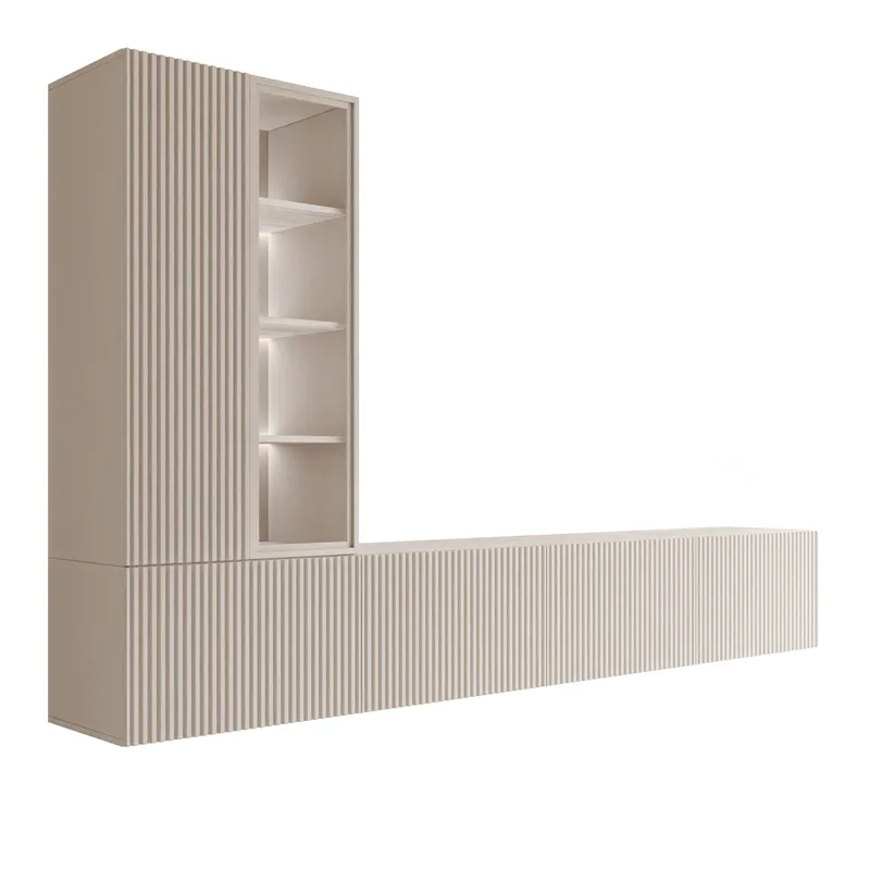 Rylar TV-seinäkaluste, beige
