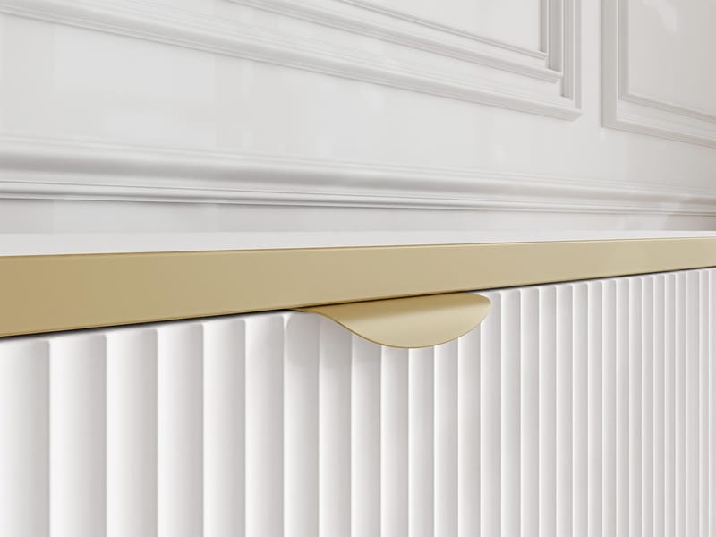 Salmor TV-taso 202 cm - Valkoinen - Huonekalut - TV- & Mediakalusteet - Tv taso & Mediataso