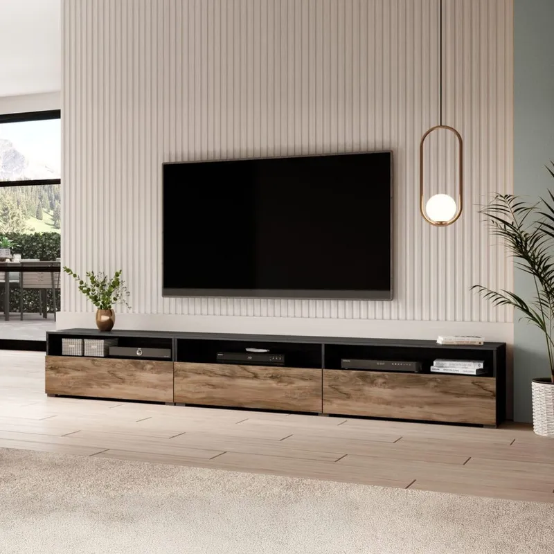 Seinään kiinnitettävä TV-yksikkö Baros 3 alaslaskettava ovi - Touchwood - Huonekalut - TV- & Mediakalusteet - Tv taso & Mediataso