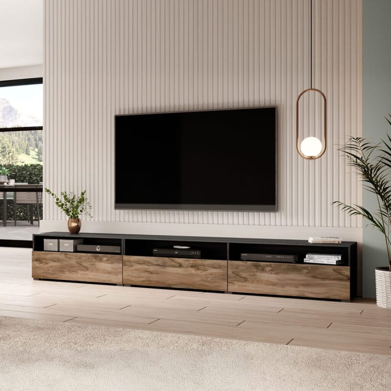 Seinään kiinnitettävä TV-yksikkö Baros 3 alaslaskettava ovi - Touchwood - Huonekalut - TV- & Mediakalusteet - Tv taso & Mediataso