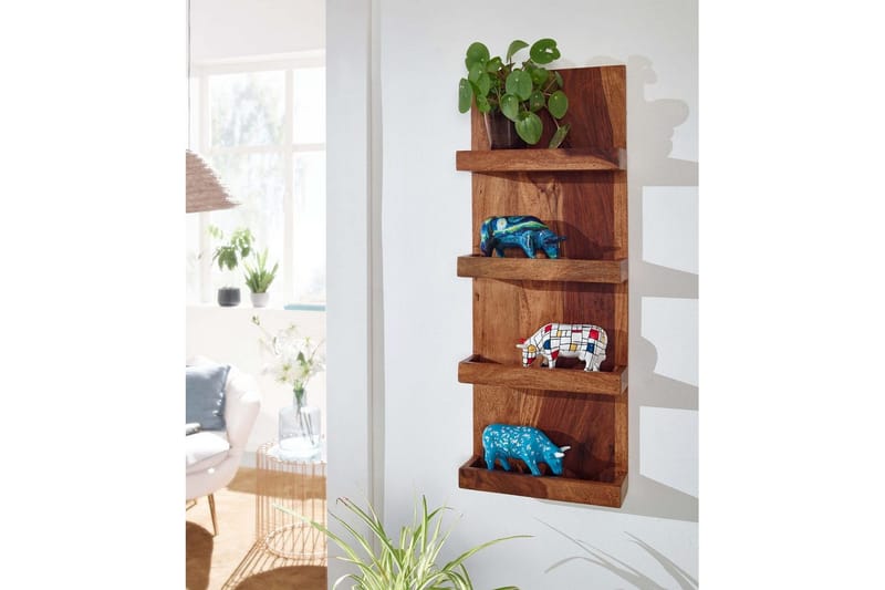 Seinähylly Wohnling Kiinteä puurakenne seinään kiinnitettävä 30X80 cm maalaistyyli - Talo & remontointi - Keittiö & kylpyhuone - Keittiö & kodinhoitohuone - Keittiön sisustus - Keittiöhylly