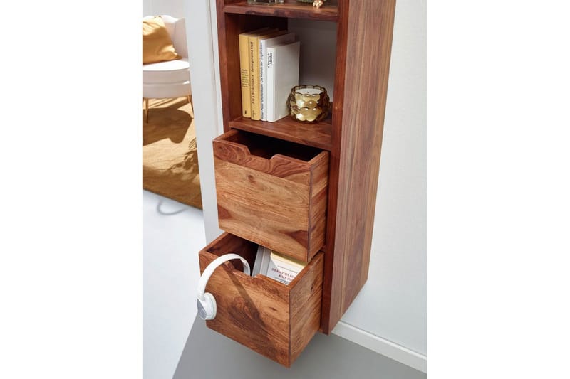 Seinähylly Wohnling Kiinteä puurakenteinen seinään kiinnitettävä 2-laatikollinen säilytys 150 cm maalaistyyli - Talo & remontointi - Keittiö & kylpyhuone - Keittiö & kodinhoitohuone - Keittiön sisustus - Keittiöhylly