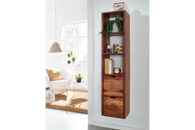 Seinähylly Wohnling Kiinteä puurakenteinen seinään kiinnitettävä 2-laatikollinen säilytys 150 cm maalaistyyli - Talo & remontointi - Keittiö & kylpyhuone - Keittiö & kodinhoitohuone - Keittiön sisustus - Keittiöhylly