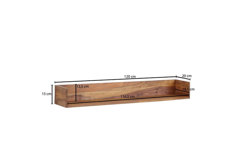Seinähylly Wohnling Kiinteä puurakenne seinään kiinnitettävä 120 cm maalaistyyli - Talo & remontointi - Keittiö & kylpyhuone - Keittiö & kodinhoitohuone - Keittiön sisustus - Keittiöhylly