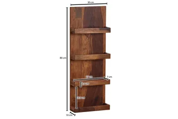 Seinähylly Wohnling Kiinteä puurakenne seinään kiinnitettävä 30X80 cm maalaistyyli - Talo & remontointi - Keittiö & kylpyhuone - Keittiö & kodinhoitohuone - Keittiön sisustus - Keittiöhylly
