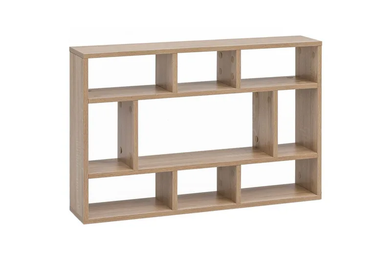 Seinähylly Wohnling melamiinipäällystetty lastulevy, kirjasäilytys, seinäkiinnitys, moderni tyyli Sonoma, Sonoma