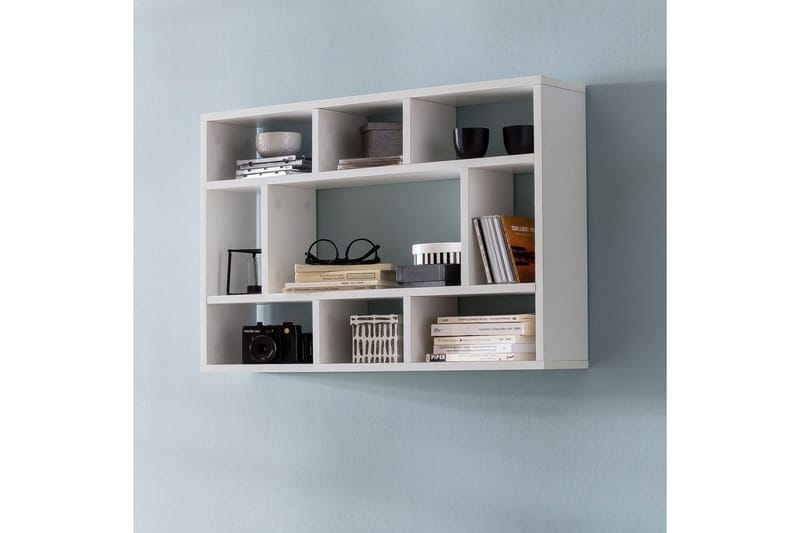 Seinähylly Wohnling melamiinipäällystetty lastulevy, kirjasäilytys, seinäkiinnitys, moderni tyyli Valkoinen - Valkoinen - Talo & remontointi - Keittiö & kylpyhuone - Keittiö & kodinhoitohuone - Keittiön sisustus - Keittiöhylly