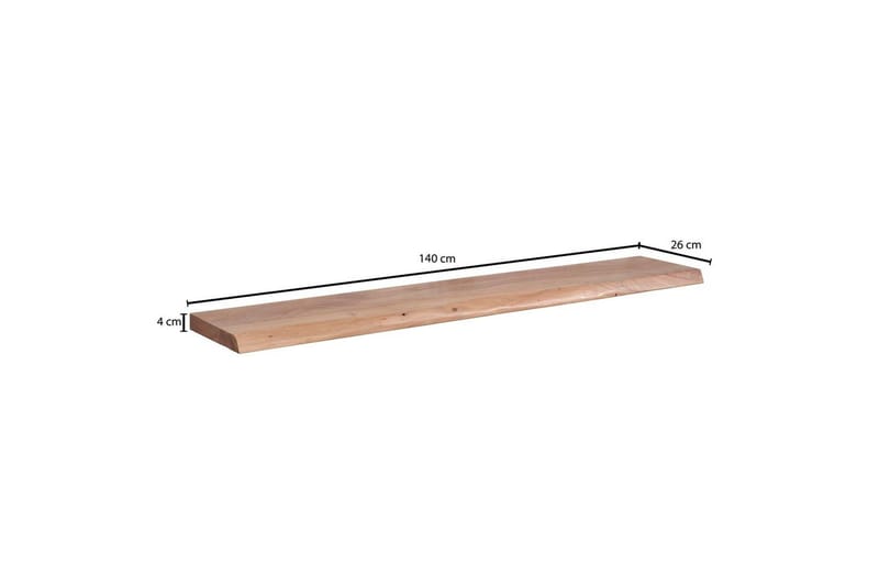 Seinähylly Wohnling puureuna, massiivipuuta, seinähylly, maalaismaistyyli 140 cm - 140 cm - Talo & remontointi - Keittiö & kylpyhuone - Keittiö & kodinhoitohuone - Keittiön sisustus - Keittiöhylly