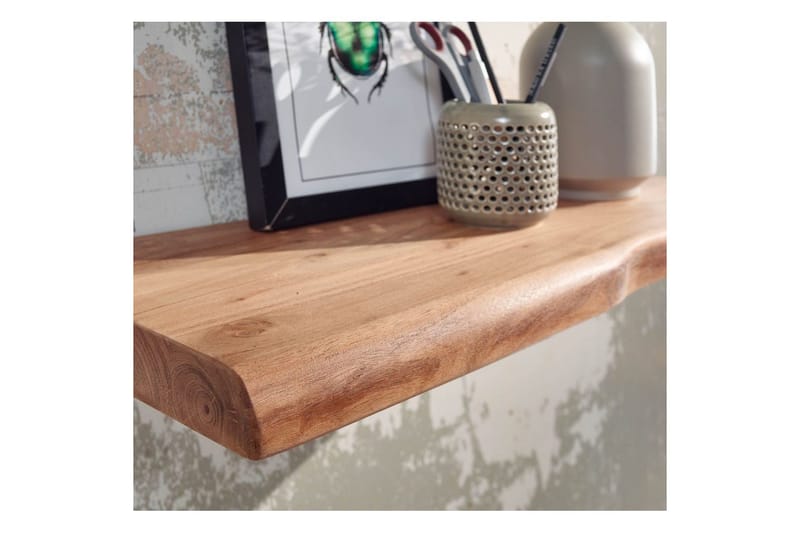 Seinähylly Wohnling puureuna, massiivipuuta, seinähylly, maalaismaistyyli 60 cm - 60 cm - Talo & remontointi - Keittiö & kylpyhuone - Keittiö & kodinhoitohuone - Keittiön sisustus - Keittiöhylly