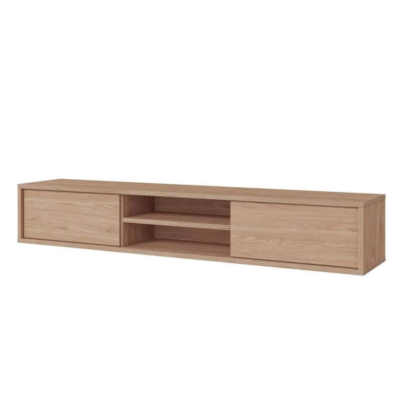 Seinälle kiinnitettävä TV-taso Frida 2 läppää ylhäällä, Öljytty tammi