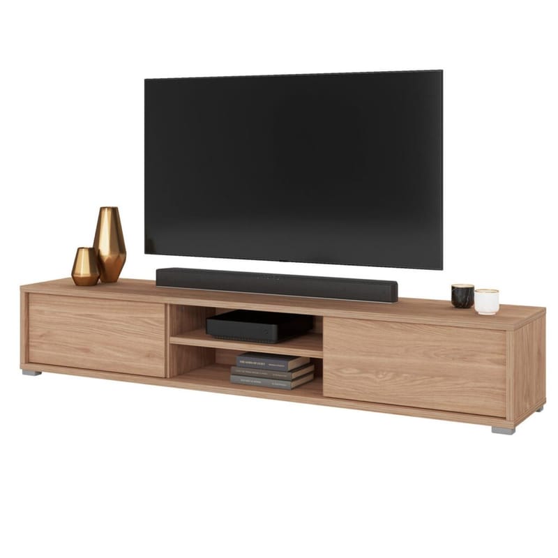 Seinälle kiinnitettävä TV-taso Frida 2 läppää ylhäällä - Öljytty tammi - Huonekalut - TV- & Mediakalusteet - Tv taso & Mediataso