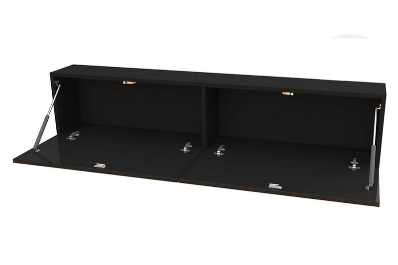 Seinäyksikkö Veria 280 cm - Luonnonväri/Musta - Huonekalut - TV- & Mediakalusteet - TV-kalustepaketti
