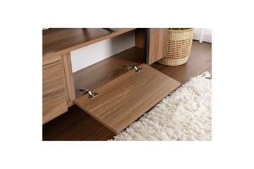 Serenity lattiaseisova tv-taso 180 cm säilytyksellä pähkinä - Ruskea - Huonekalut - TV- & Mediakalusteet - Tv taso & Mediataso