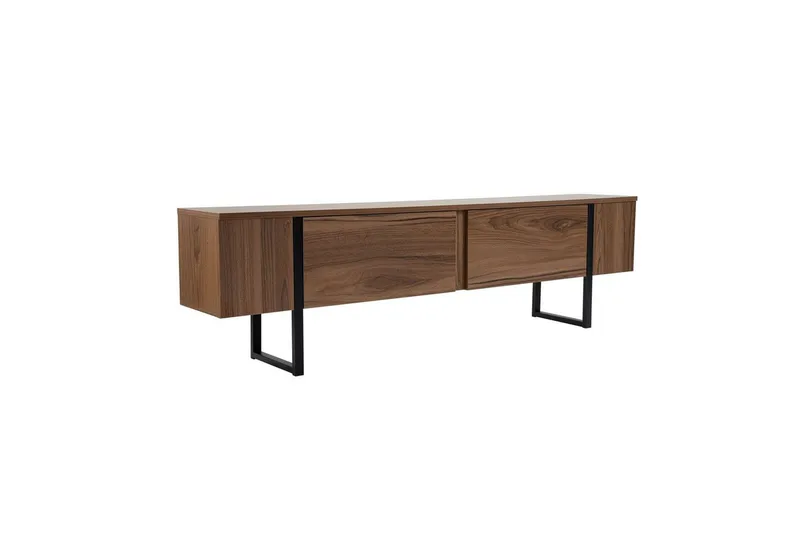 Serenity lattiaseisova tv-taso 180 cm säilytyksellä pähkinä, Ruskea