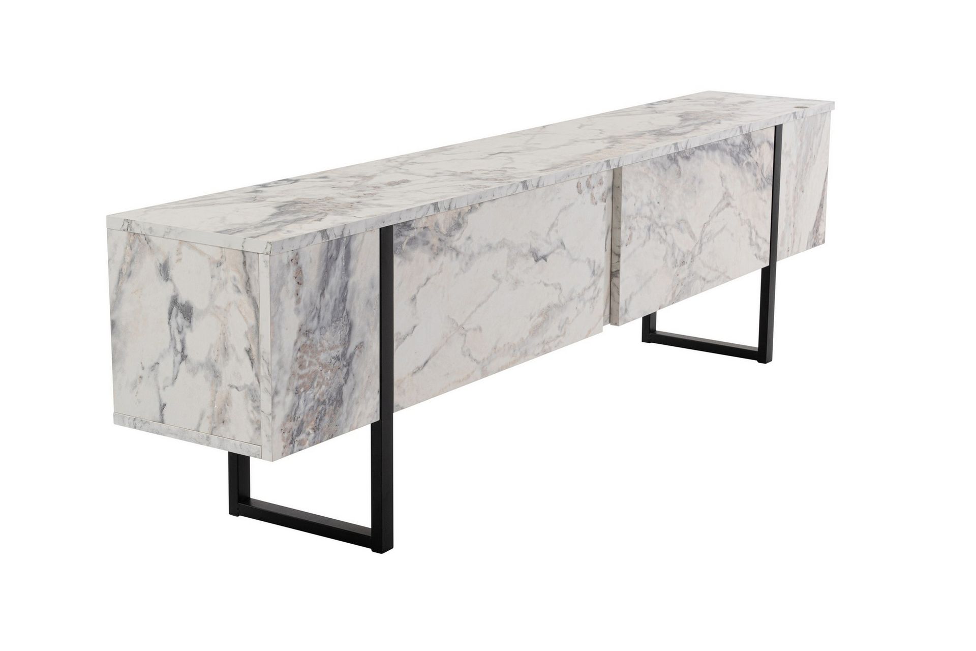 Serenity Tv-taso 180x30 cm - Marmori/Musta - Huonekalut - TV- & Mediakalusteet - Tv taso & Mediataso