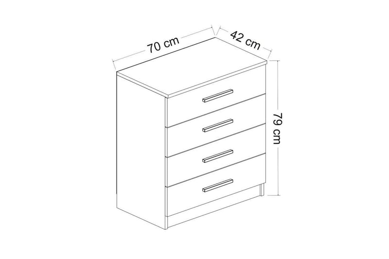 Serin TV-kaappi 70 cm - Valkoinen - Huonekalut - TV- & Mediakalusteet - TV-kaappi