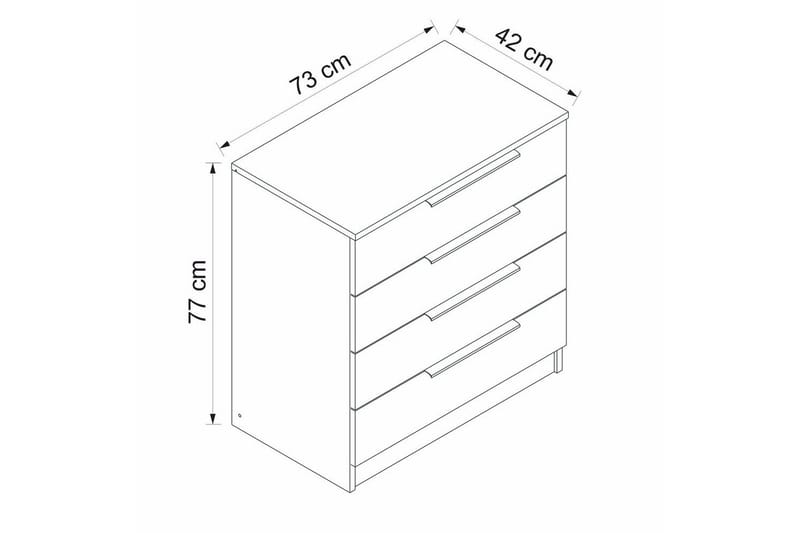 Serin TV-kaappi 73 cm - Pähkinä - Säilytys - Säilytyskalusteet - Lipasto