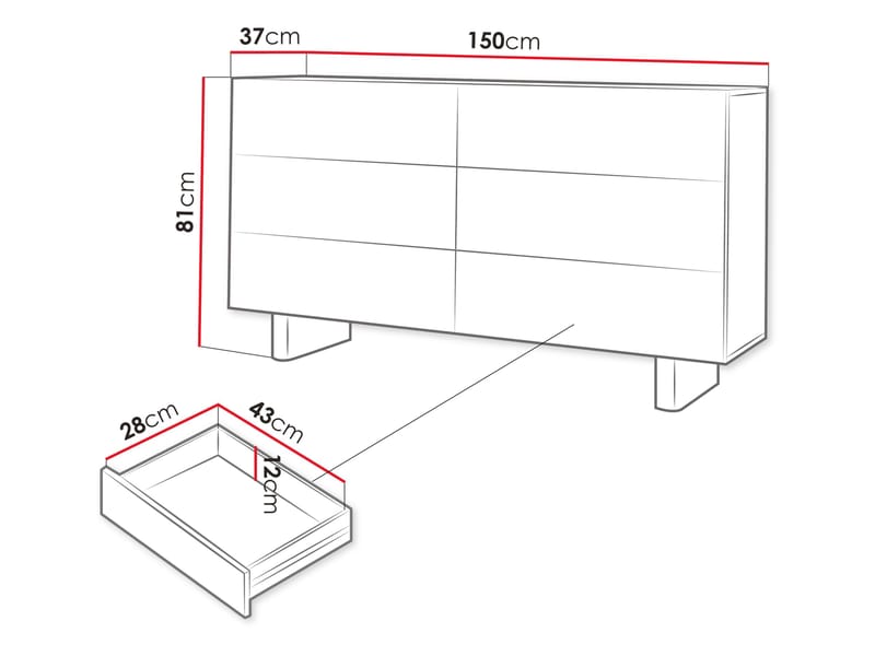 Seylar Senkki 150 cm - Huonekalut - TV- & Mediakalusteet - TV-kaappi