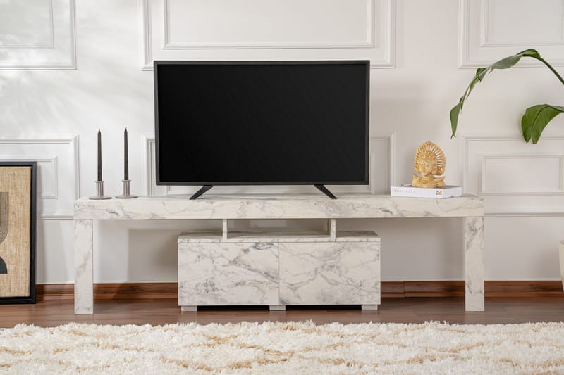 Shanah Tv-taso 180x31 cm - Marmori/Beige - Huonekalut - TV- & Mediakalusteet - Tv taso & Mediataso