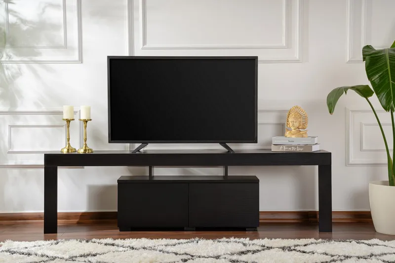 Shanah Tv-taso 180x31 cm - Musta - Huonekalut - TV- & Mediakalusteet - Tv taso & Mediataso