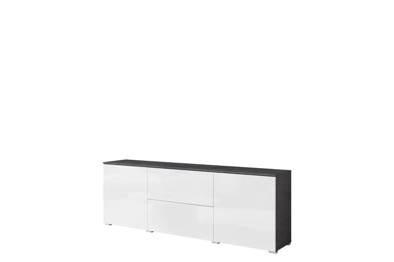 Sherie TV-taso 180 cm, Valkoinen / Harmaa