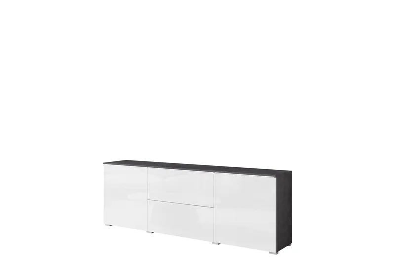 Sherie TV-taso 180 cm, Valkoinen / Harmaa