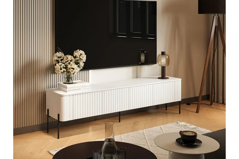 Sherie Tv-Taso 190x40 cm, Valkoinen