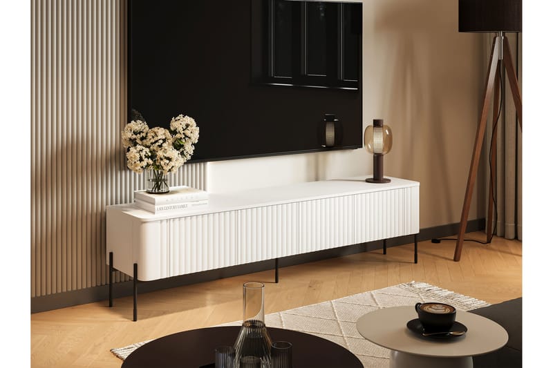 Sherie Tv-Taso 190x40 cm, Valkoinen