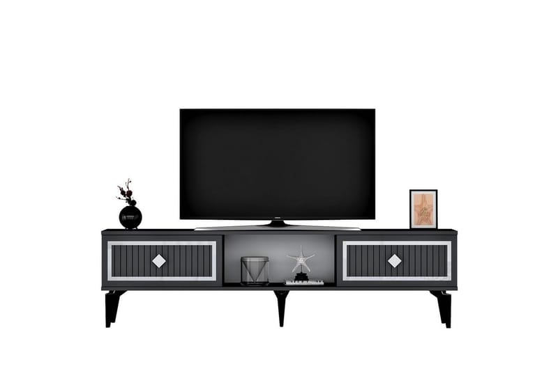 Sivaji TV-taso 150 cm - Hopea/Antrasiitti - Huonekalut - TV- & Mediakalusteet - Tv taso & Mediataso