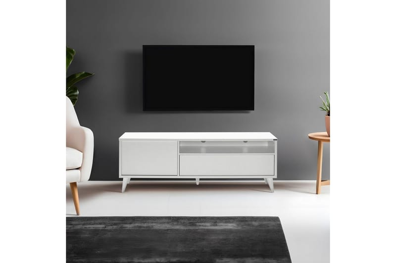 Sosan TV-taso 150 cm - Valkoinen - Huonekalut - TV- & Mediakalusteet - Tv taso & Mediataso
