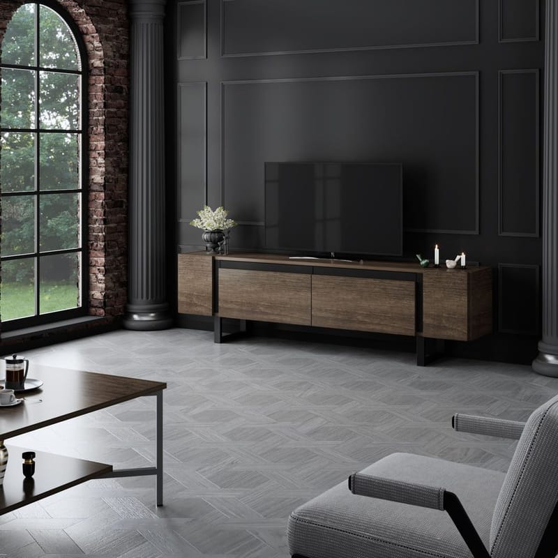 Sozi TV-taso 180 cm - Musta - Huonekalut - TV- & Mediakalusteet - Tv taso & Mediataso