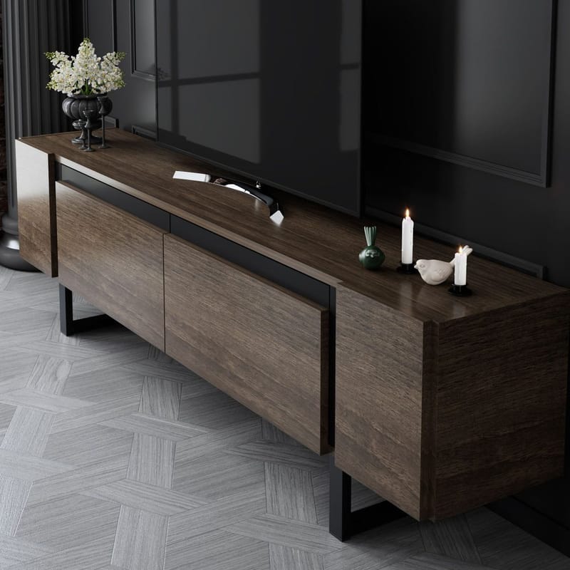 Sozi TV-taso 180 cm - Musta - Huonekalut - TV- & Mediakalusteet - Tv taso & Mediataso