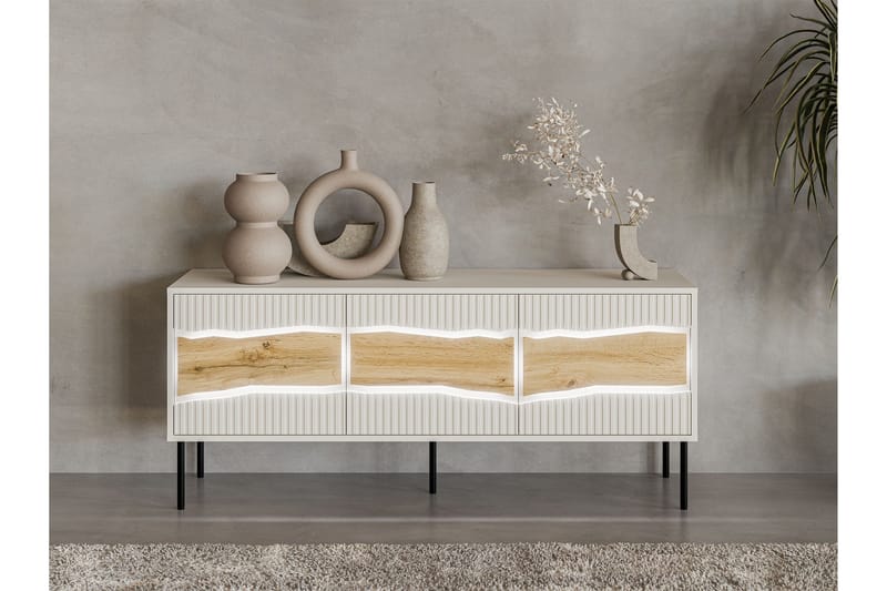 Stintino Tv-Taso 144x40 cm - Beige/Ruskea - Huonekalut - TV- & Mediakalusteet - Tv taso & Mediataso