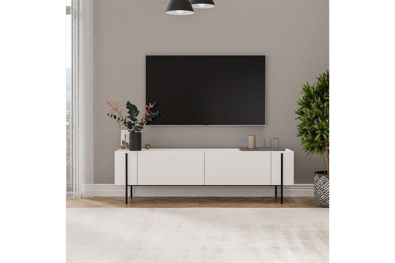 Stira TV-taso 160 cm - Valkoinen - Huonekalut - TV- & Mediakalusteet - Tv taso & Mediataso