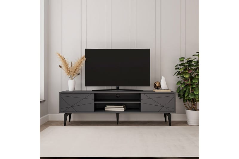 Sudama TV-taso 160 cm - Antrasiitti - Huonekalut - TV- & Mediakalusteet - Tv taso & Mediataso